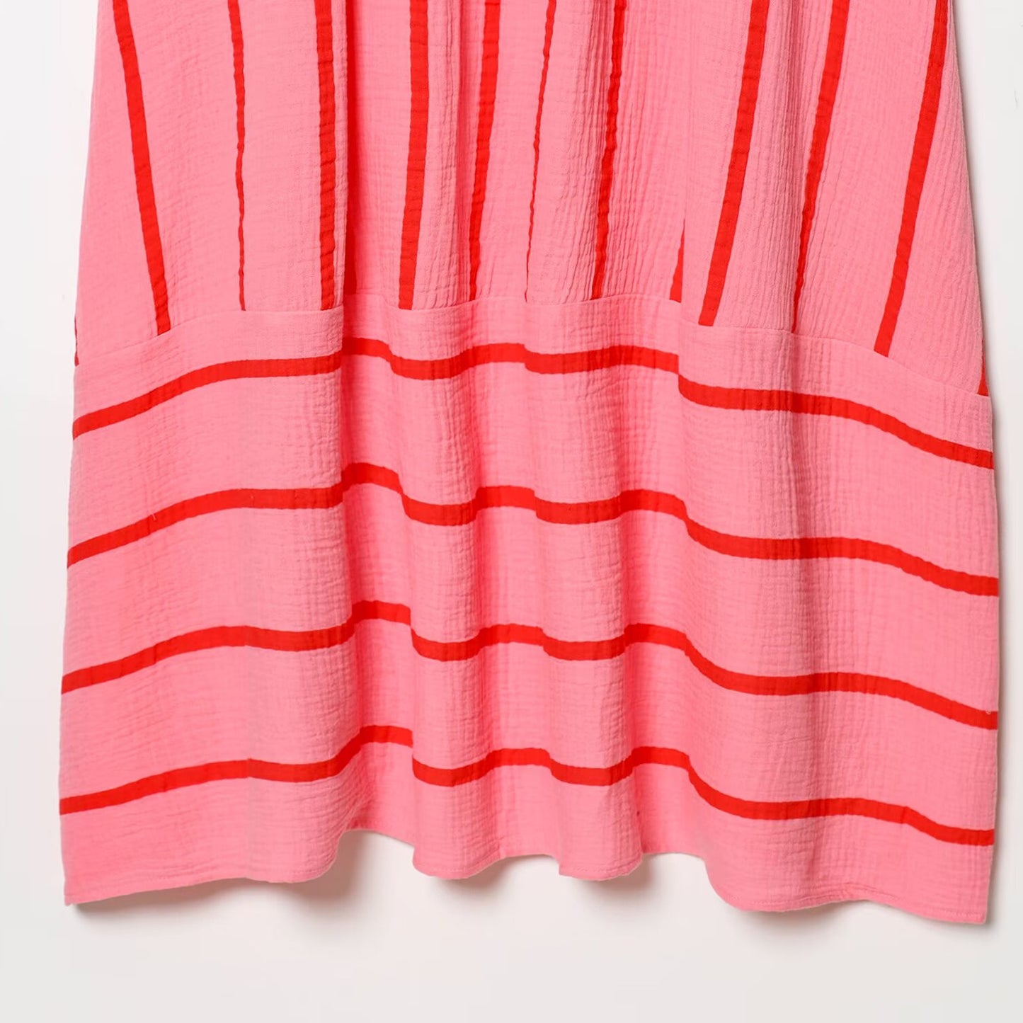 Holiday striped camisole backless maxi dress