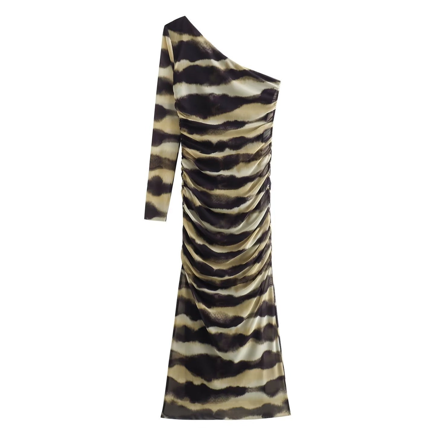 Striped Printed Women Long Dress Autumn Sleeveless Strapless Skinny Female Midi Party Evening Dresses