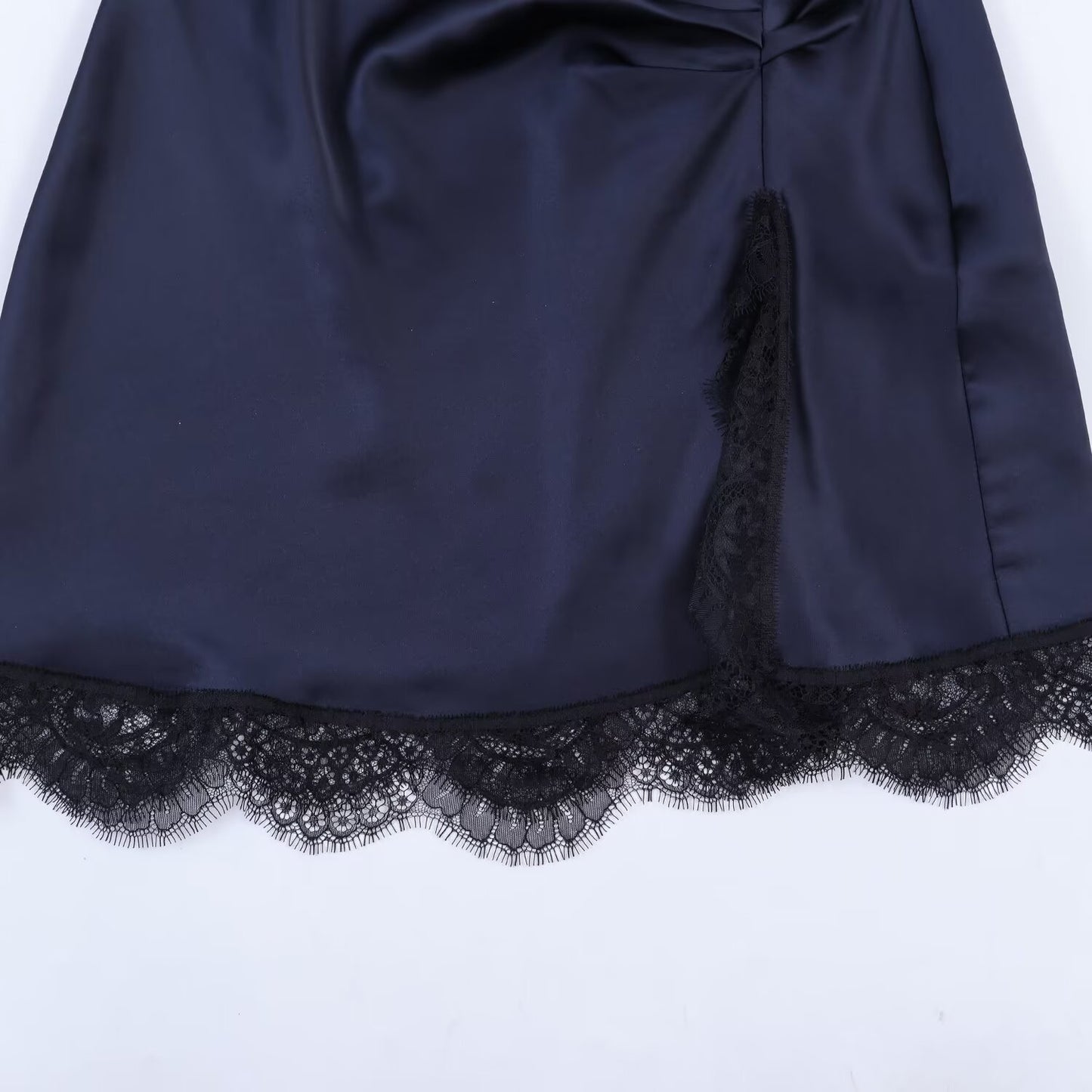 Lace patchwork mini dress