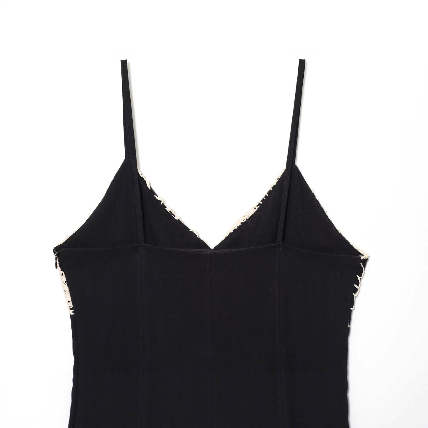 Embroidered Midi Strap Dress