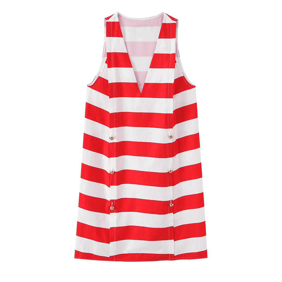Sleeveless striped mini dress