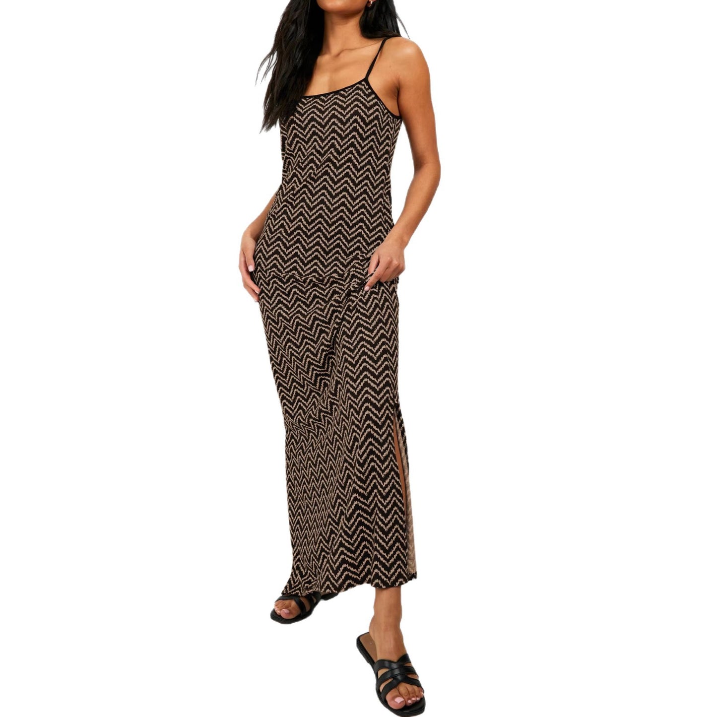 Style Strapless Sexy Split Maxi Dress for Women
