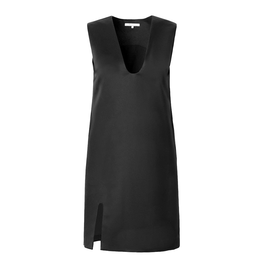 AEL white tank dress women summer mini dress loose fashion Sleeveless Casual dresses wrap simple dress mini